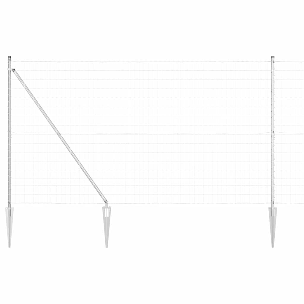 Outdoor Steel Fence Panel Set 1.5x10m Silver with Posts Weather Resistant Privacy Garden Boundary Barrier Secure Pet Enclosure Modern Design Easy Assembly
