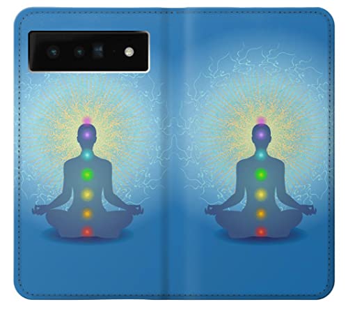 Étui en cuir synthétique Google Pixel 6 Pro Bhuddha Aura aux finitions de haute qualité - 3
