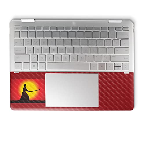 Image of MightySkins Carbon Fiber Skin Compatible with HP Spectre x360 14 inch (2022) Full Wrap Kit - Sunset Samurai | Protective Durable Textured Carbon Fiber Finish | Easy to Apply | Made in The USA