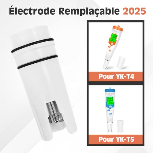 Sonde de pH de Rechange YINMIK avec Électrode et Solution de Stockage