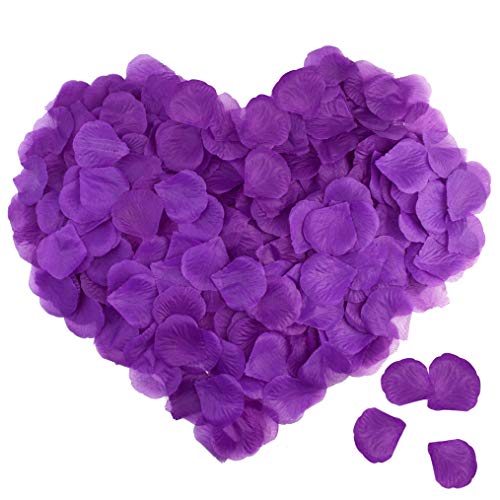 Obmwang 2000 Pcs Artificial Silk Rose Petals For Wedding Party Favors Decoration And Vase Home Decor Wedding Bridal Decoration. Purple #TOP23