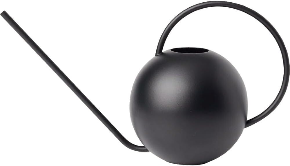 Bloem Fresca 2.5L Watering Can, Black Powder Coated with Novelty Handle and Long Sleek Spout