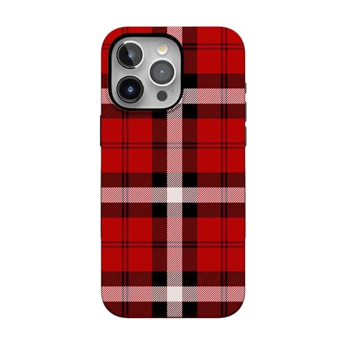 Casely iPhone 15 Pro Max Case | As if! | Red Plaid | Bold Protective Design | Compatible with MagSafe