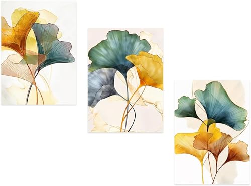 Peinture feuille de ginkgo abstraite pour habiller vos murs vides