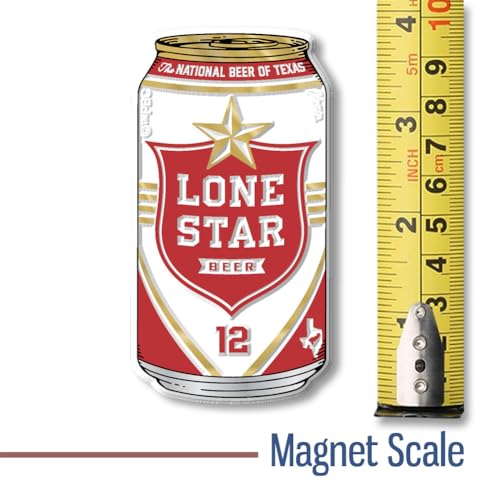 Imán Lone Star Beer Can de goma 3D 2.0 x 3.8 pulgadas miniatura 2