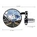 Bloepum Bicycle Rear View Handlebar Mirrors Cycling Rear View Bike Handle Rearview Mirror