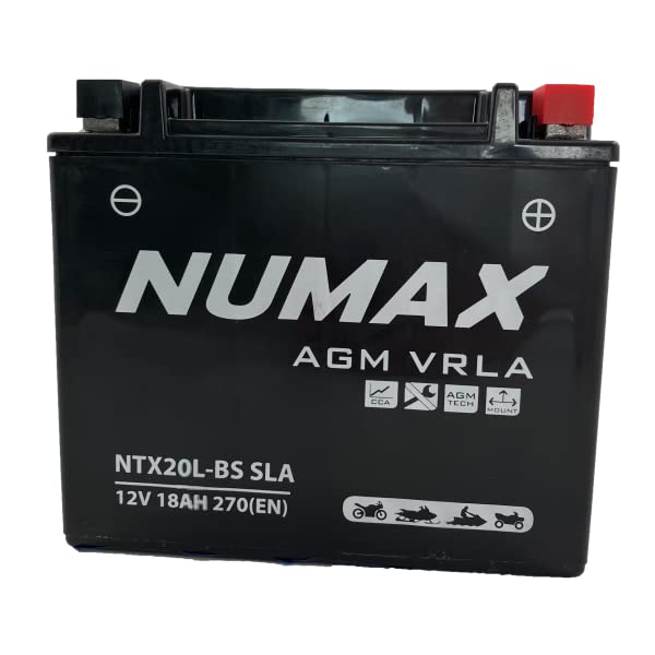 Batterie Numax AGM SLA scellée YTX20L-BS SLA 12 V 18 AH 270 AMPS EN