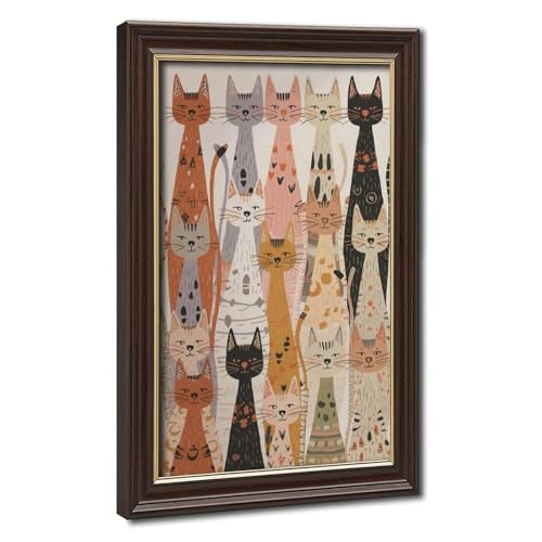 Impression sur toile chat mignon : déco murale poétique pour enfants