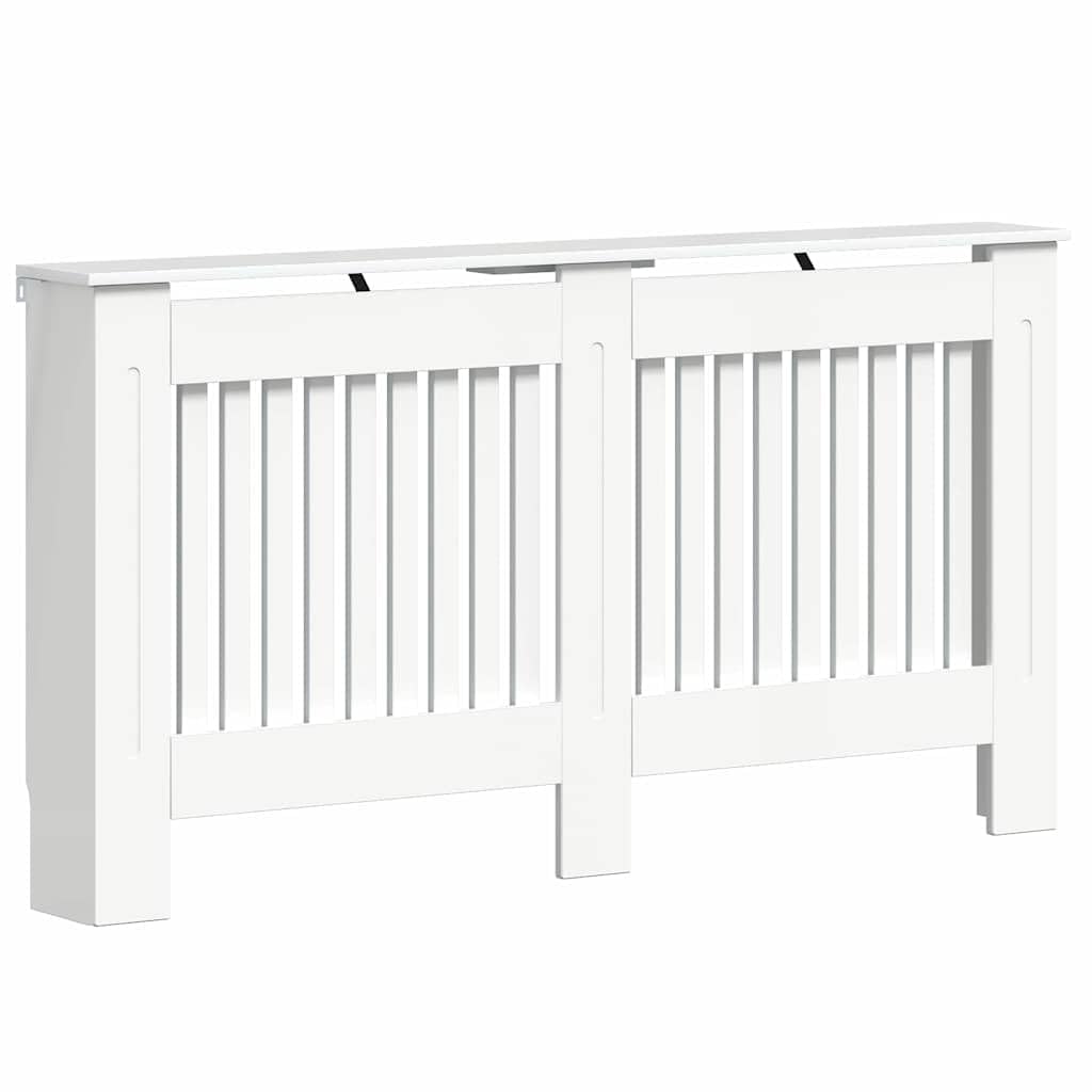 Cache-radiateur moderne pour déco maison et étagère de salon blanc brillant 152 cm