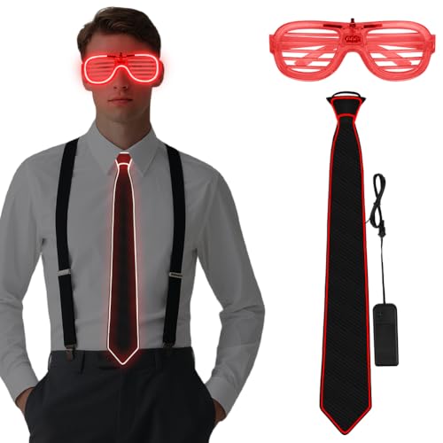 Alaoo Lunettes à LED, lunettes lumineuses pour fêtes, lunettes de discothèque, lunettes LED Party, avec LED Papillon, convient pour les fêtes...