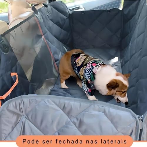 Capa de Proteção Pet Impermeável para Carro Automóvel Assento Banco Cachorro Gato Versátil 5 em 1 Es