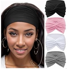 4 Pack Solid Color: Black/Pink/White/Grey