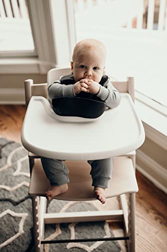 Three Little Tots Modern Silicone Baby Bib – Adjustable Fit Waterproof Catch Bibs (4