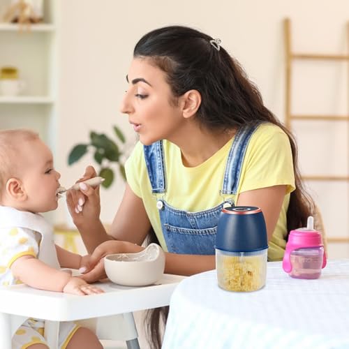 Picadora de ajo eléctrica - Robot de cocina USB de 350 ml con Picadora y Rallador | Máquina de picar cebolla portátil - Para Preparación De Verduras Carne Chile Frutas Frijoles Ajo Y Cebolla - imagen 9