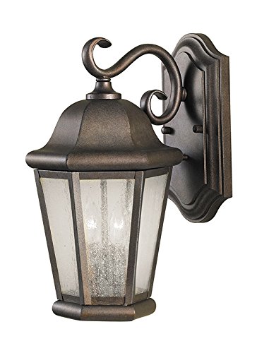 Sea Gull Lighting OL5901CB Martinsville Medium Two Light Outdoor Wall Lantern, Corinthian Bronze