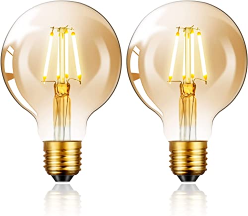 Ampoule LED E27 en verre ambré 4W avec filament vintage chaleureux