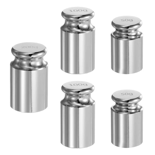 QUARKZMAN 5pcs Calibration Poids Ensemble 50g 100g 200g M1 Précision Chrome Plaqué Acier pour Numérique Balance Balance