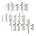Collections Etc Flexible White Picket Fence Border for Garden, Landscape Edging, Pathways - 4 Piece Set, White