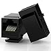 DEFACE Rj45 Coupler Cat6 Keystone Jack Inline Coupler Female to Female Insert Coupler 25 Pack Black