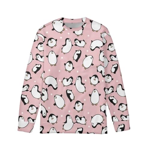 Boys Girls Crewneck Sweatshirts Funny Print Pullover Long Sleeve Tops For Kids