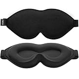 onaEz Schlafmaske für Frauen & Herren,2022 Verbesserte Schlafbrille 3D Naseninnen Design Augenmaske Schlafmaske,100% Lichtblockierung Kühlende Schalen-Augenbinde mit Verstellbarem Gummiband für Reisen