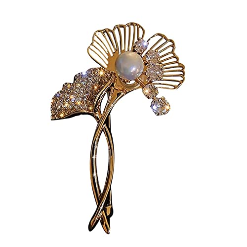 Brooche Ginkgo biloba en alliage pour sublimer vos vestes et châles d'hiver