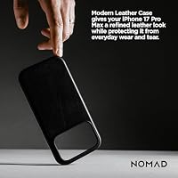 NOMAD Modern Leather Case | für iPhone 17 Pro Max | Schutzhülle aus Polycarbonat und hochwertigem Echtleder | MagSafe-kompatibel | Black – Ansicht 7