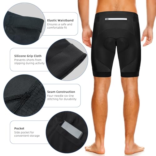 Shorts de ciclismo para hombre con almohadilla y transpirables miniatura 2