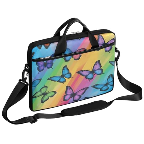 Maletín vintage con mariposas para laptop 15 pulgadas miniatura 1