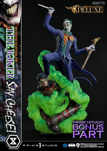 Prime 1 Studio DC Comics The Joker Say Cheese Deluxe Bonus Version 1/3 Estatua, 39 Pulgadas