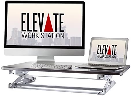 Elevate EWS-M1 Standing Desk, 35-Inch, Black Hardwood