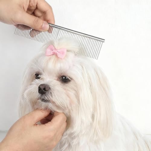 6 Pcs Pets Grooming Comb Kit for Small Dogs Tear Stain Remover Comb Dog Face Combs for Eye Cleaning Gentle Grooming Tool Dematting Tool for Cats Dogs Remove Knots Stains Crust Mucus