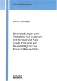  Untersuchungen zum Verhalten von Glasmehl mit Zement und Kalk sowie Versuche zur Dauerhaftigkeit von Zement-Glas-Mörteln (Berichte aus der Werkstofftechnik)