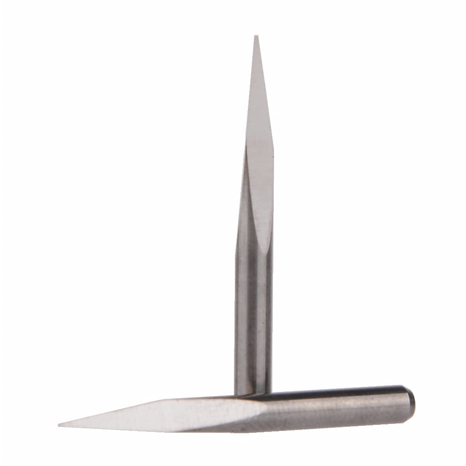 BERWENNY 10Pcs 15 Degree 0.3mm Carbide End Milling Cutter CNC Router Tool Pyramid Engraving Bit Compatible with Jade Copper