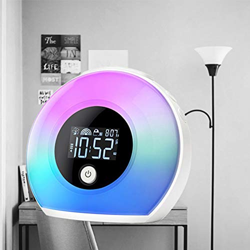 Lâmpada noturna sem fio BT alto-falante com excesso de peso Subwoofer de cabeceira para dormir alto-