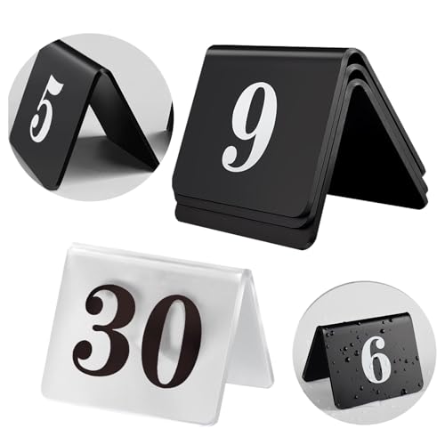 Plaque d'immatriculation de table transparente acrylique pour restaurant - 6