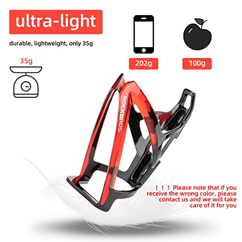 Image of ROCKBROS Bike Water Bottle Holder Ultra-Light Bicycle Bottle Cages with Screws Tool, Universal Bike Cup Holder for Road MTB Mountain Bikes Cycling Accessories(2 Pack)