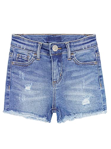 KIDSCOOL SPACE Girls Slim-fit Denim Shorts,Ripped Simple Design Summer Half