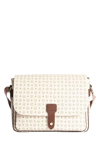 BORSA A MANO Pollini Borsa Heritage Classic con patta Avorio/Marrone