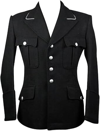 militaryharbor WW2 WWII German M32 Elite Officer Black Wool Tunic