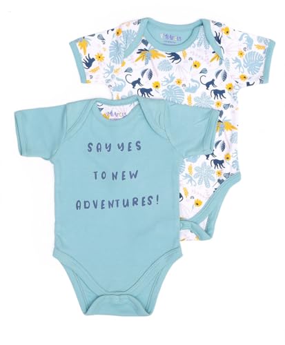 Image of Mi Arcus Printed Ting Tong Cotton Rompers /Bodysuits /Jumpsuits /Onesies for New Born Baby Boy /Girl /Kids Pack of 2