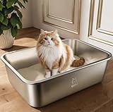 【Optimized Space Design】: The Qiuma cat litter box offers a comfortable space of 17.6"L×13.6"W×6"H, specially designed for small to medium-sized cats. This design ensures your feline friend has enough room to move while easily fitting into your home....