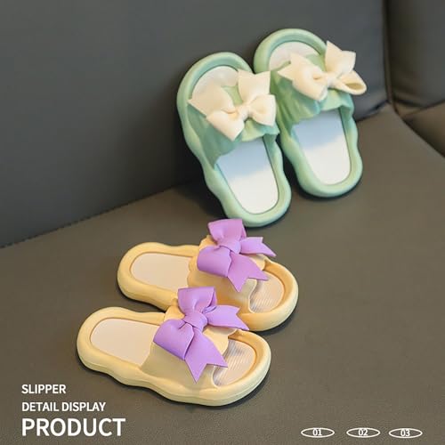Girls Bowknot Slippers Cute Cushion Thick Flip Flops Summer Sole Sole Large Bow Kawaii Platform Cloud Slides Slipper3