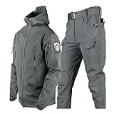 Taktischer Anzug für Herren, langärmelig, Paintball-Kleidung, Kampfshirt und Hose mit Knieschützern für Armee-Uniformen