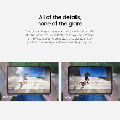 Image of Samsung Galaxy Tab S10 FE+ Anti-Reflective Screen Protector for Galaxy Tab S10 FE+, Attachable Coating, Transparent