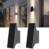 SOTTLOT Solar Sconce Lights Outdoor, Dimmable Solar Wall Lights Up and Down, 3000K 700LM Solars Lights Outdoor IP65 Waterproof for Yard Fence Patio Garage Porch, 2pcs