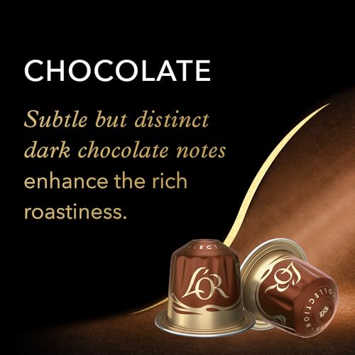 L'OR Espresso Capsules, 30 Count Chocolate, Single-Serve Aluminum Coffee Capsules Compatible with the L'OR BARISTA System & *Nespresso Original Machines