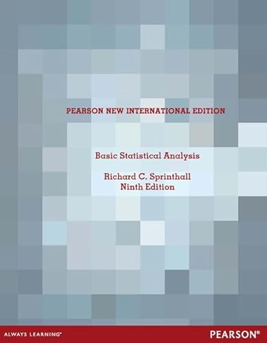 Basic Statistical Analysis: Pearson New International Edition