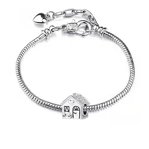 NARTGO Sweet Home Family House Charm Compatible with Pandora Charms Bracelets3