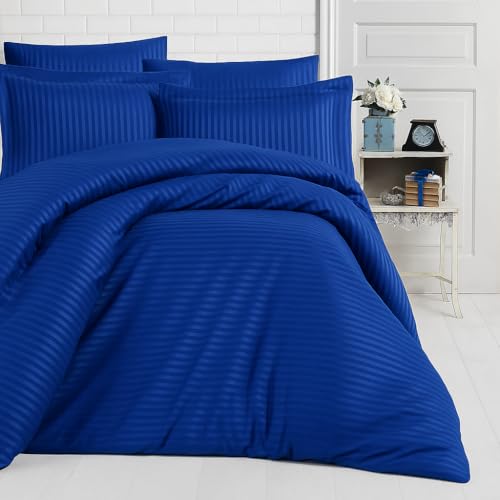 Image of Sofrito Micorfiber - Cotton Feel Duvet /Comforter Cover (Single - 61 inchx91 inch - Inches) with Solid Zipper Clousre - Royal Blue | Solid Zipper Closure & Four Corner Ties |